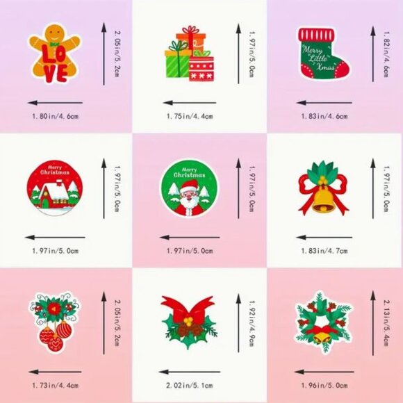 100-Pack Christmas Stickers Set Stocking, gifts, presents Cards Crafts - Picture 4 of 8
